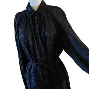 & Other Stories Long Sleeve Black Dress